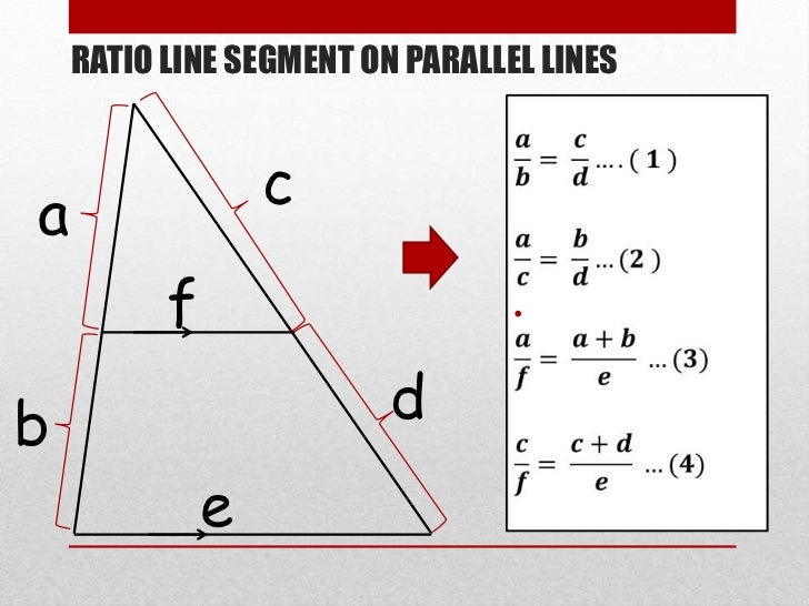Ratio line segment on parallel lines