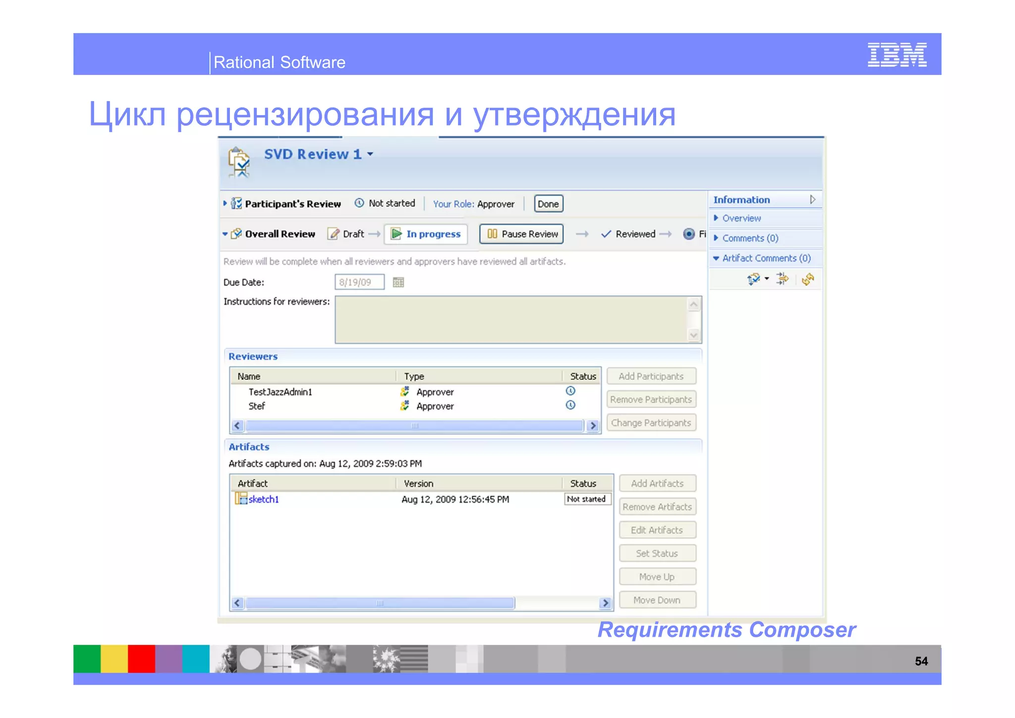 Rational Software




                    Requirements Composer
                                            54
 