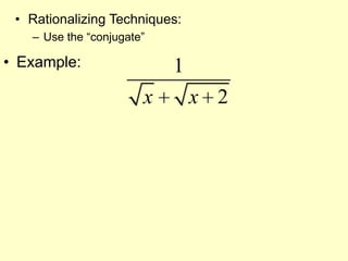Find domain of denominator for both expressions