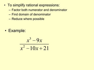 Using your table, see what the value of y is when x = 3, what is different about x = 7? *This will lead us to removable and non removable discontinuity in ch. 1