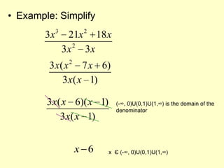 Factor both numerator and denominator