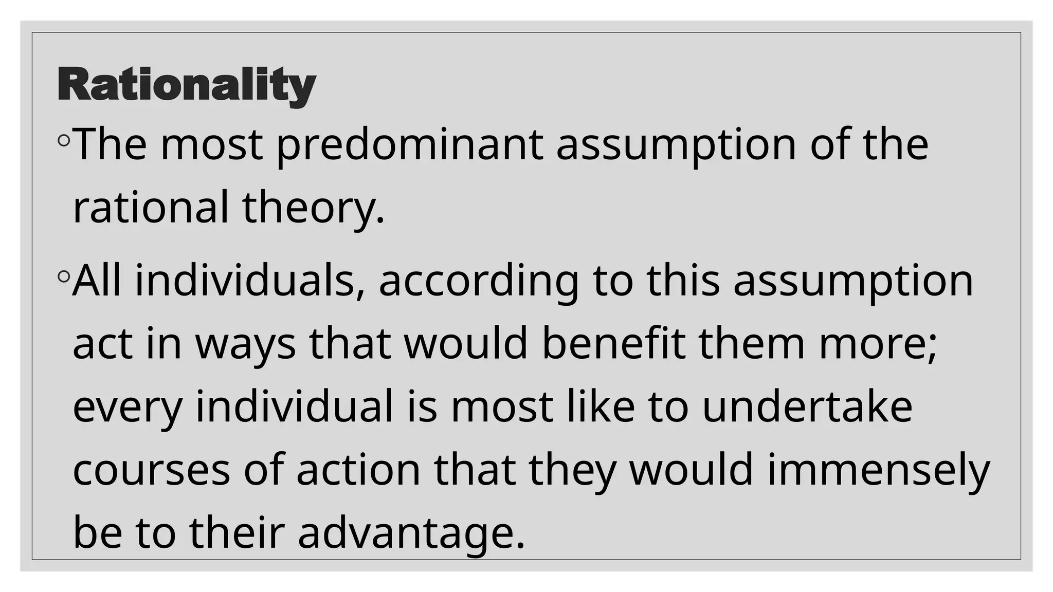 Individual Rationality Rational-choice-theory powe point presentation | PPTX