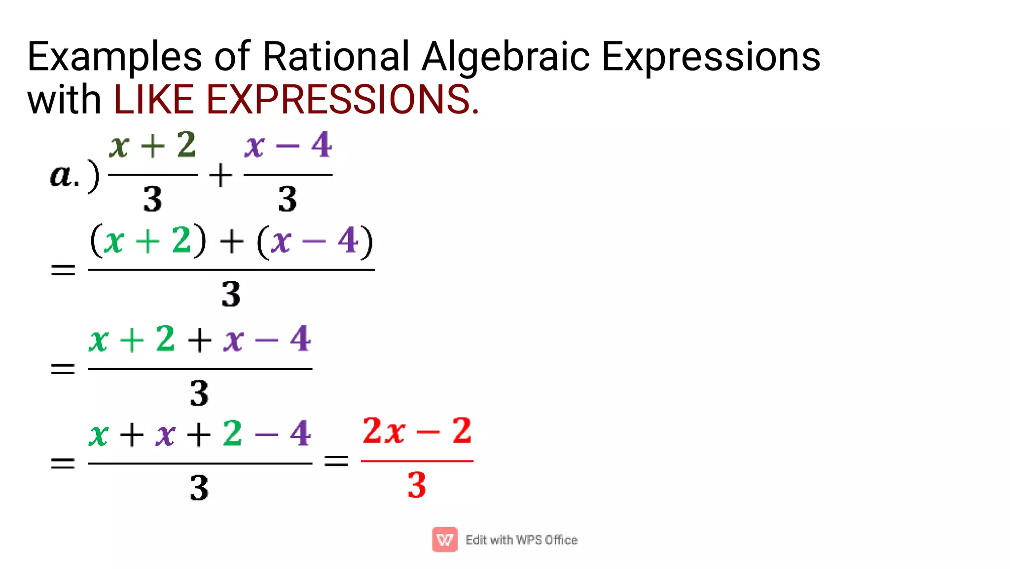 Rational algebraic expression (computer science) | PPT
