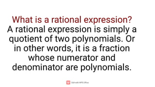 Rational algebraic expression (computer science)