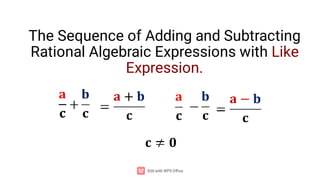Rational algebraic expression (computer science)