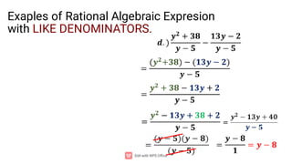 Rational algebraic expression (computer science)