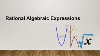 Introduction to Rational Algebraic expressions | PPTX