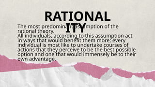 Individual Rationality Rational Choice Theory. Rational Choice Theory. | PPTX