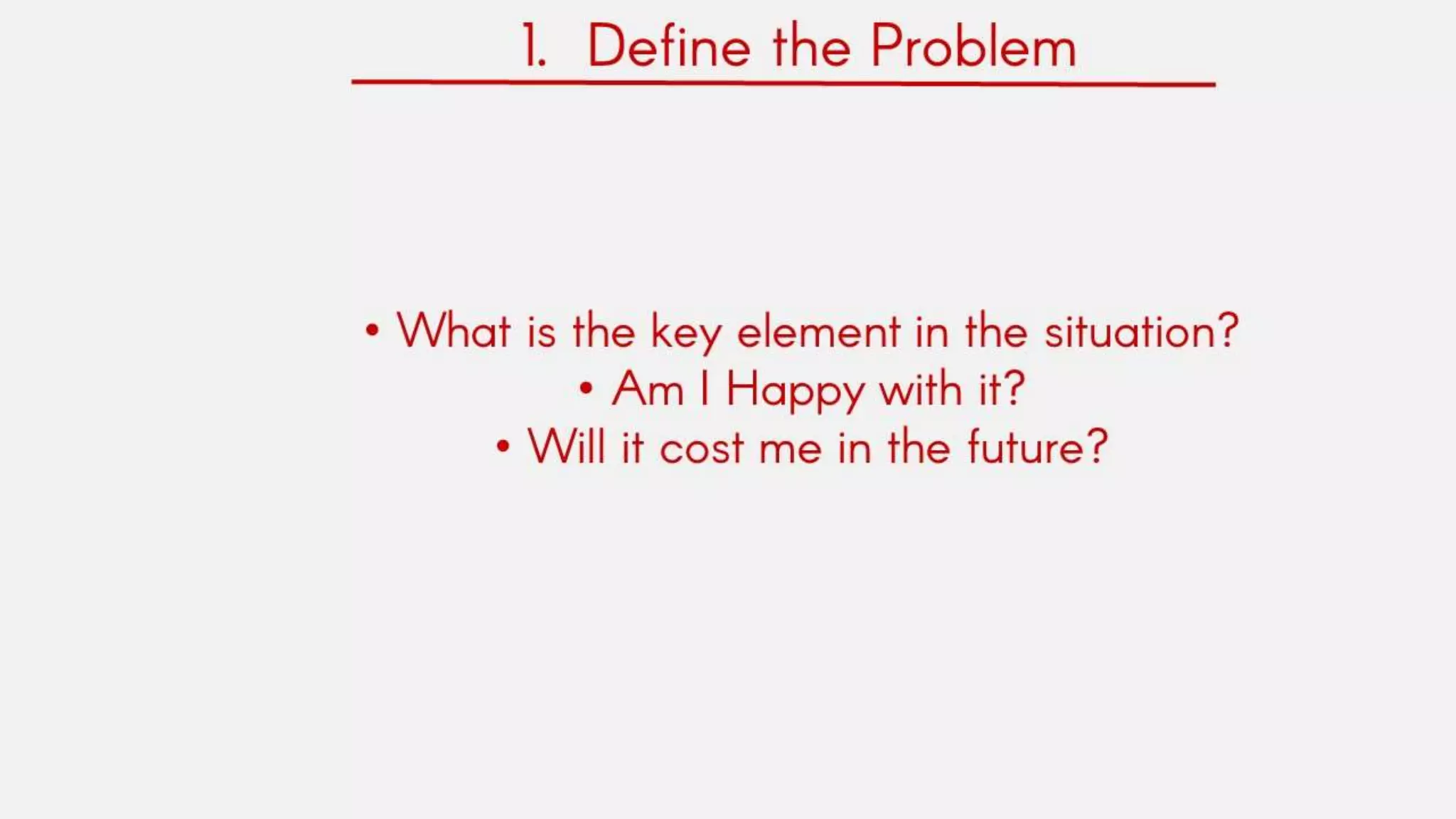 Rational decision making model