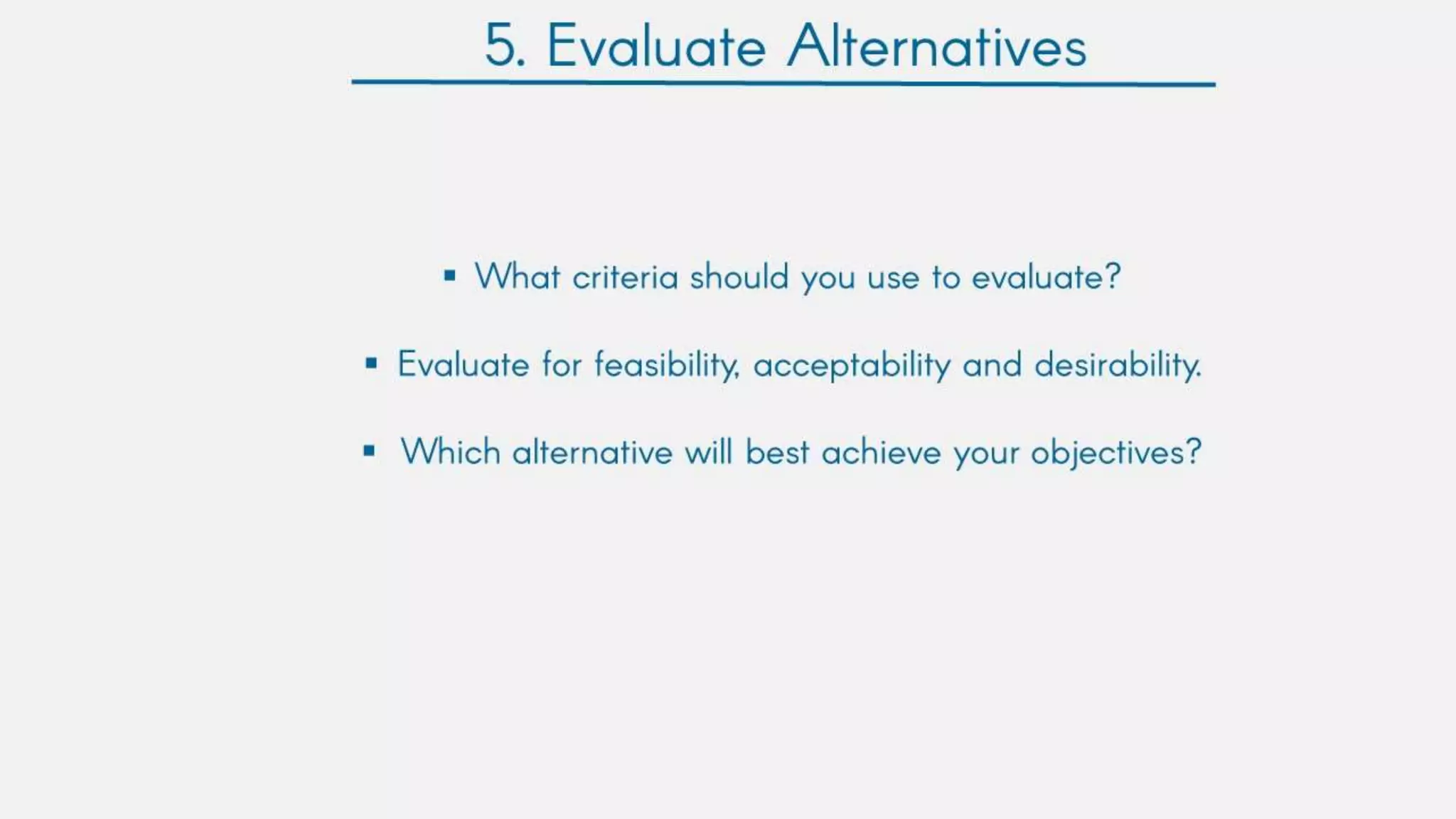 Rational decision making model