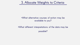 Rational decision making model