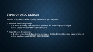 Rational Drug Design Methods Mpharm pharmacology | PPTX