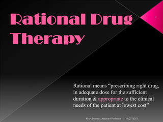 Rational drug therapy | PPTX