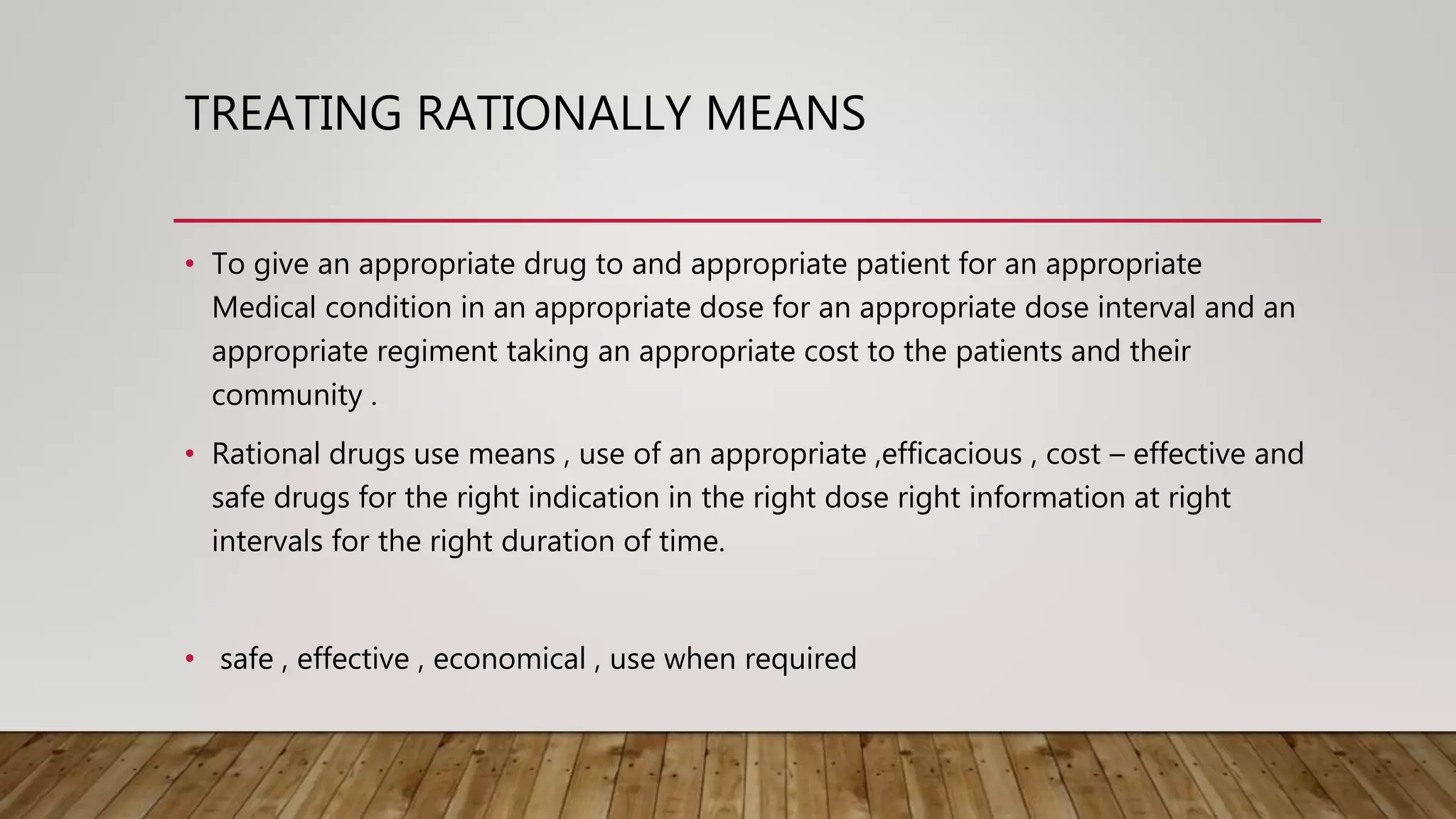 Rational drug use | PPTX
