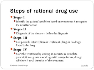 Rational drug use and essential drugs | PPT
