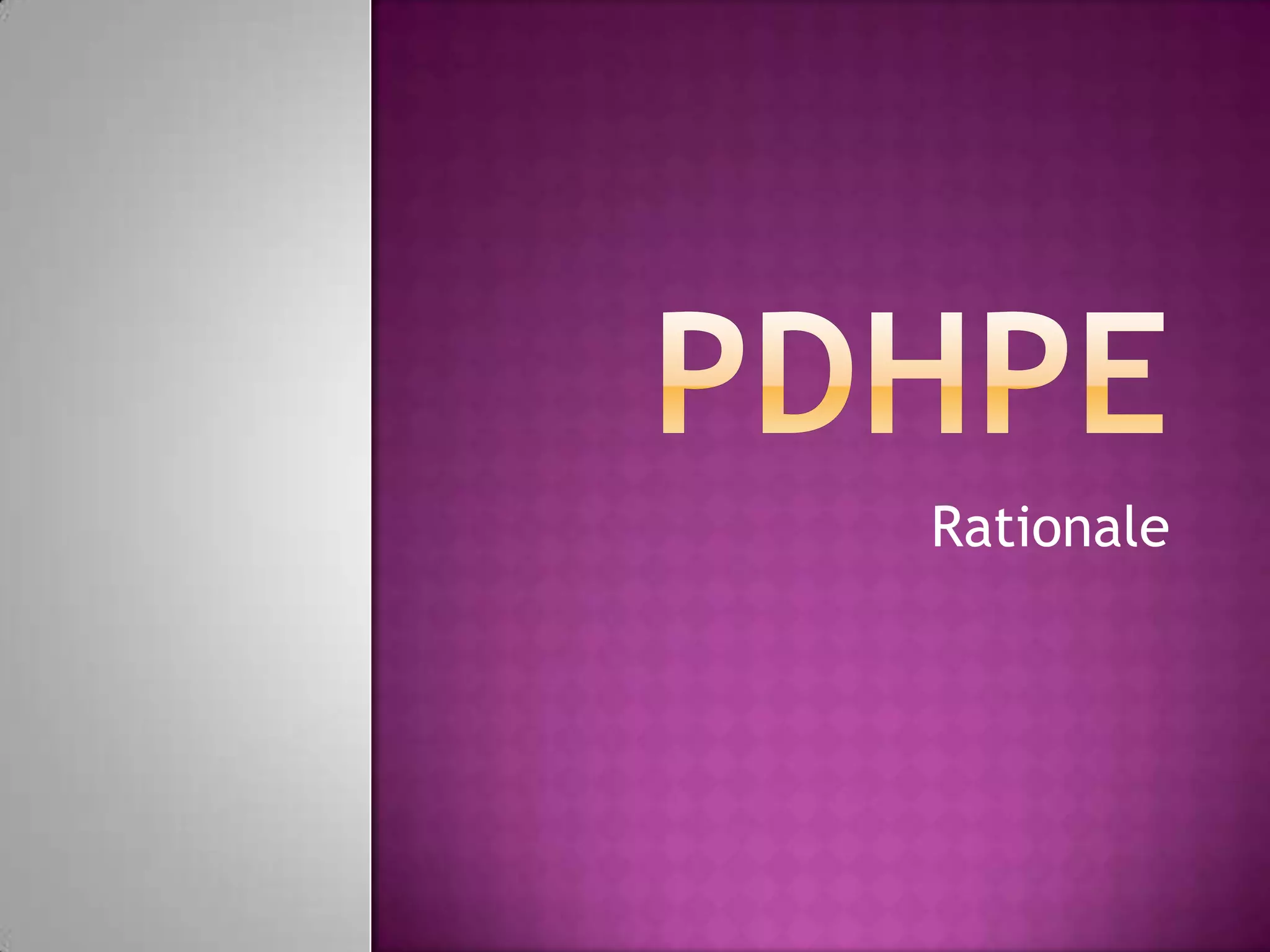 Rationale ppt