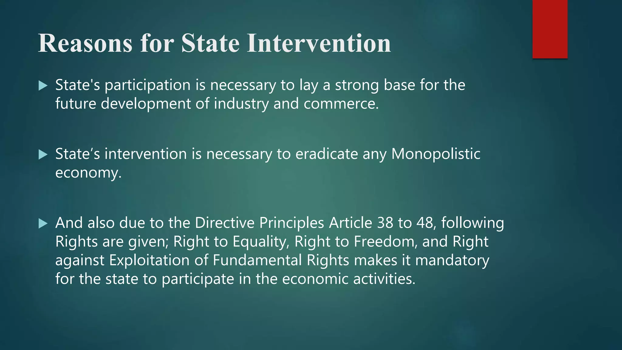 Rationale and extent of state intervention | PPTX