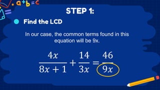 Rational equation ex | PPTX