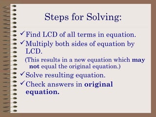 Rational equations | PPT