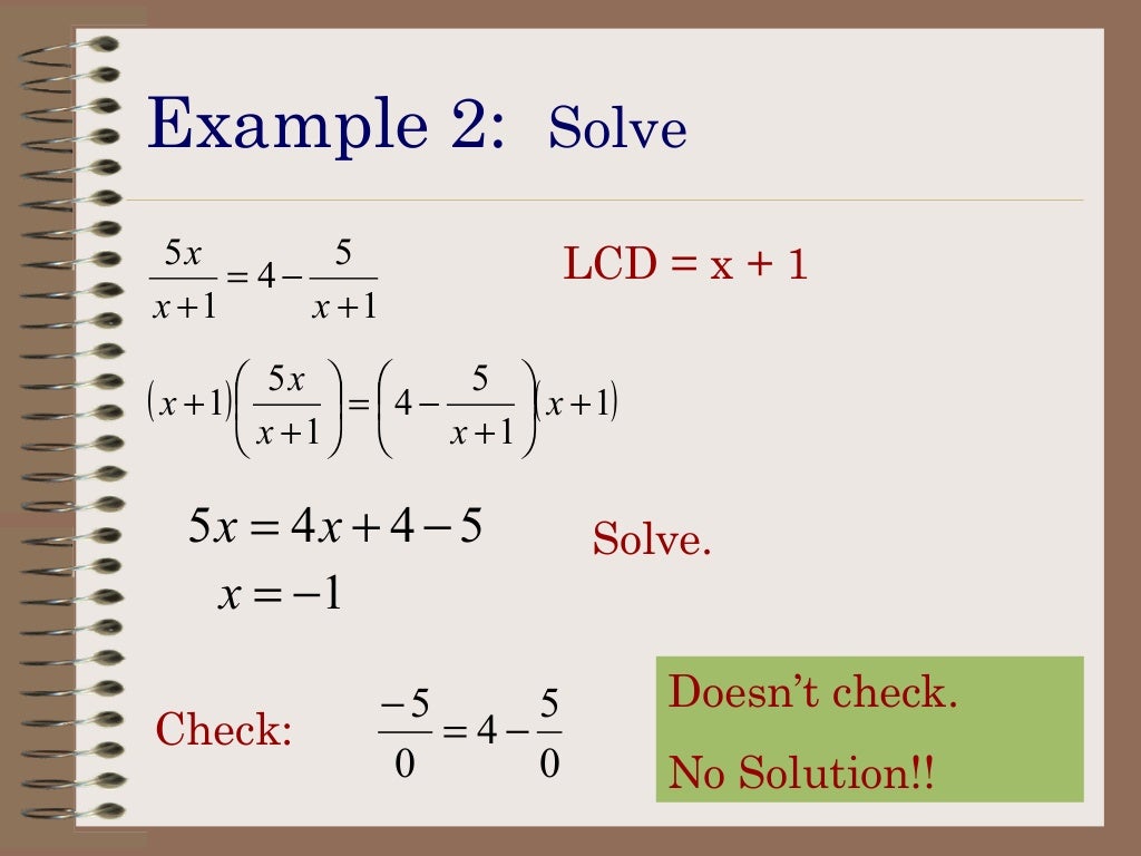 Rational equations