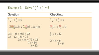 Rational equations | PPTX
