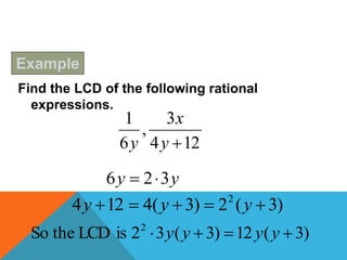Rational expressions | PPTX