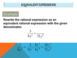Rational expressions | PPTX