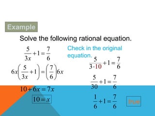 Rational expressions | PPTX