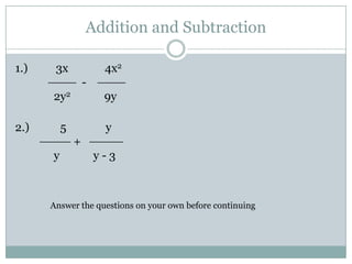 Rational Expressions