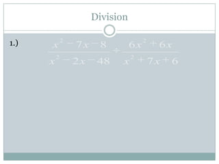 Rational Expressions