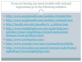Rational Expressions