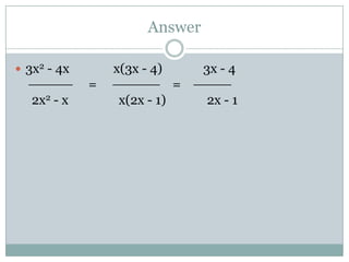 Rational Expressions