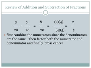 Rational Expressions