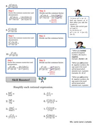 Rational Expressions Module | PDF | Programming Languages | Computing
