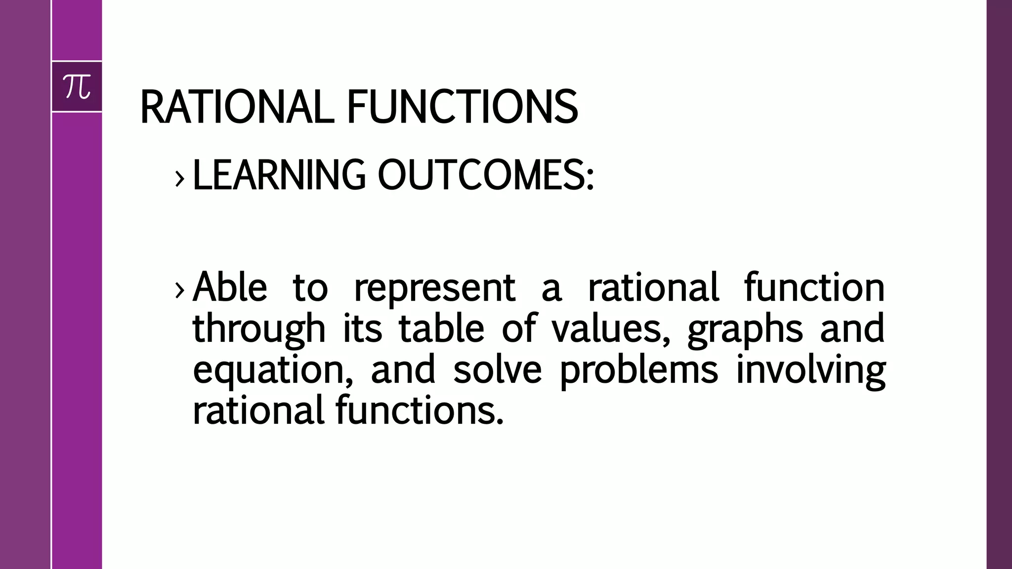 Rational function representation | PPTX