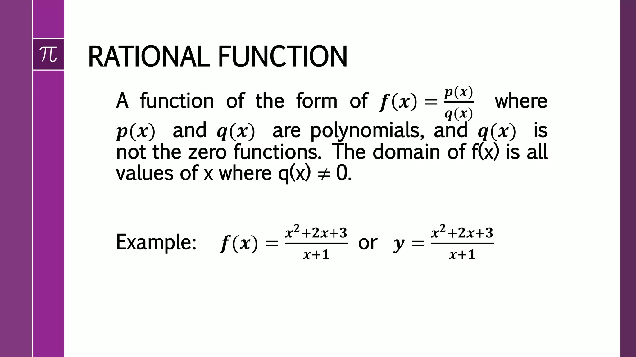 Rational function representation | PPTX