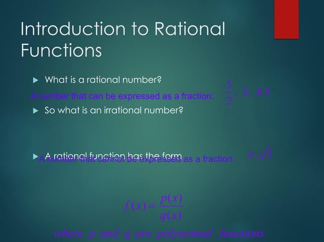 Rational functions lecture | PDF