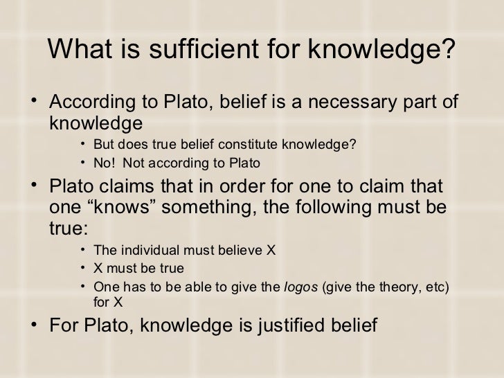 Rationalist epistemology plato