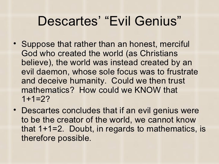 Descartes belief in god
