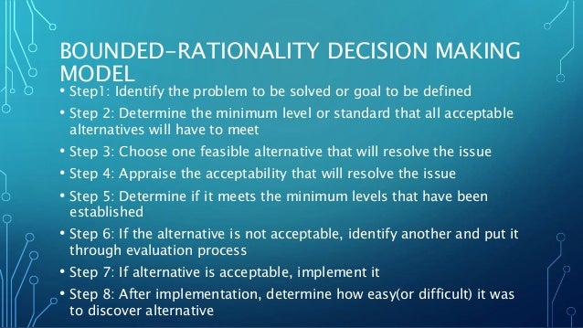 bounded rationality bounded rationality