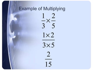 Example of Multiplying  