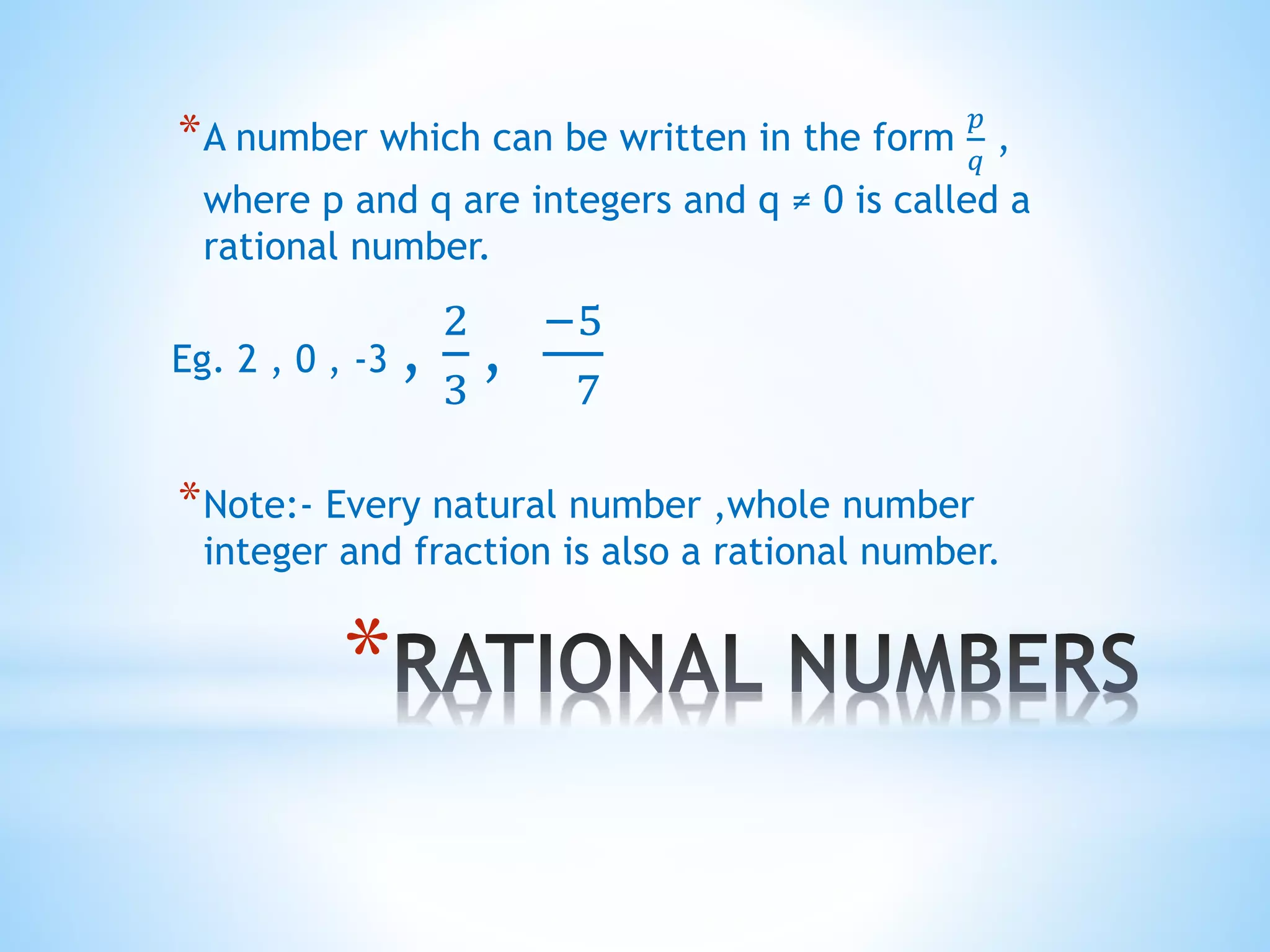 Rational numbers | PPT
