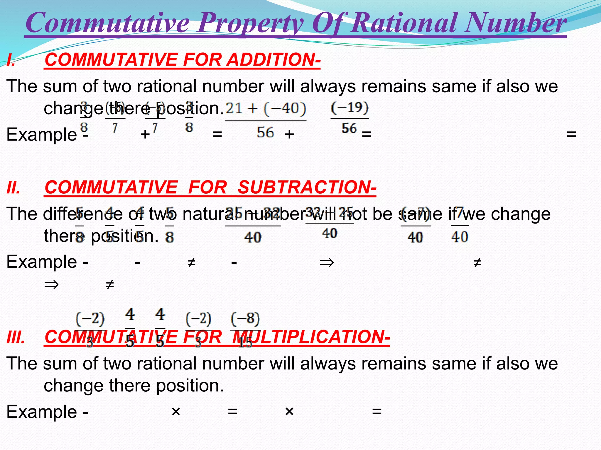 Chapter-1 Rational numbers Class 8th | PPTX | Computing | Technology ...