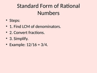 Standard Rational Form Rational_Numbers_Class8_Colorful.pptxnjujb | PPTX