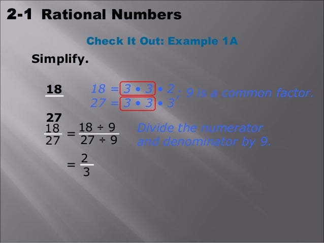 rational numbers 18 27 in simplest form
