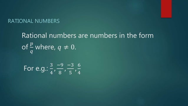Rational numbers class 8 | PPTX