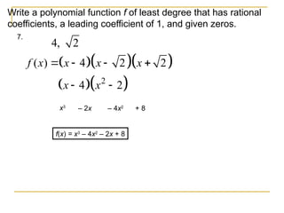 RATIONAL ROOT THEOREM AND EXAMPLES .pptx