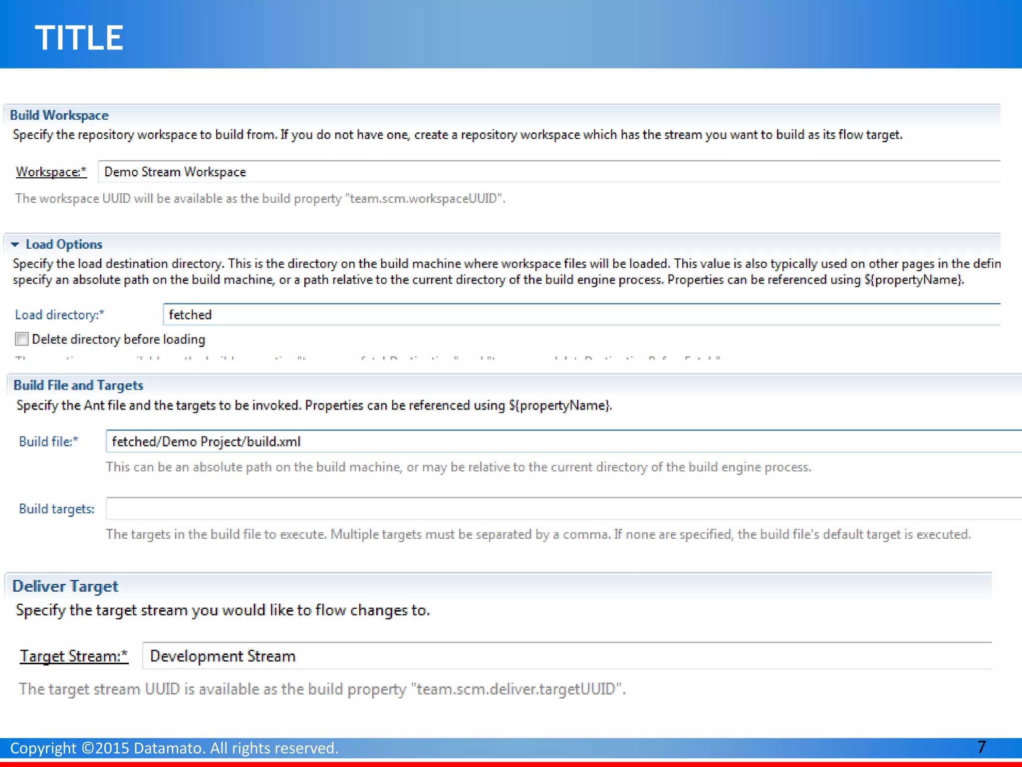 7Copyright ©2015 Datamato. All rights reserved.
TITLE
 