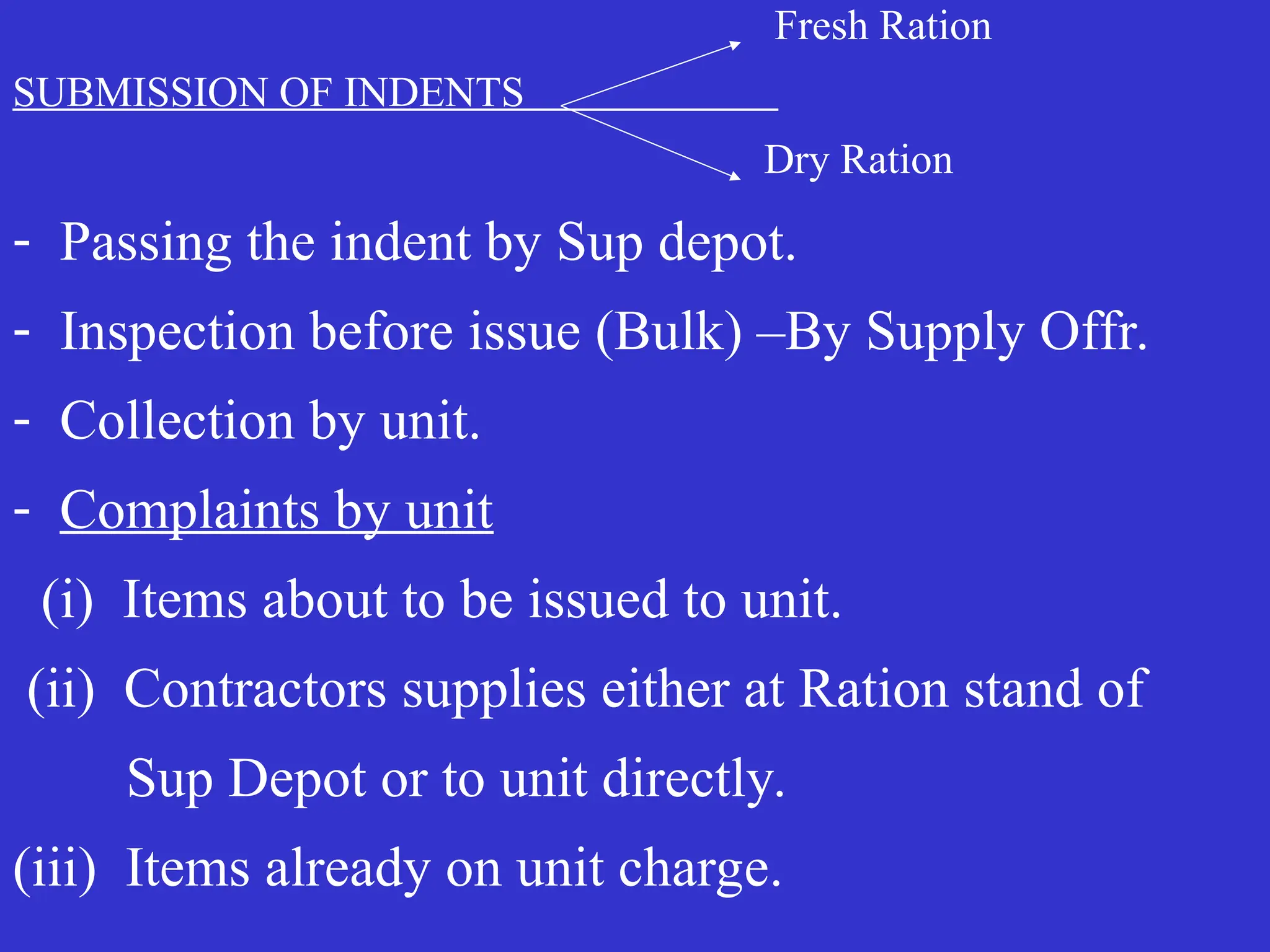 Ration scales in Indian Army power point | PPT