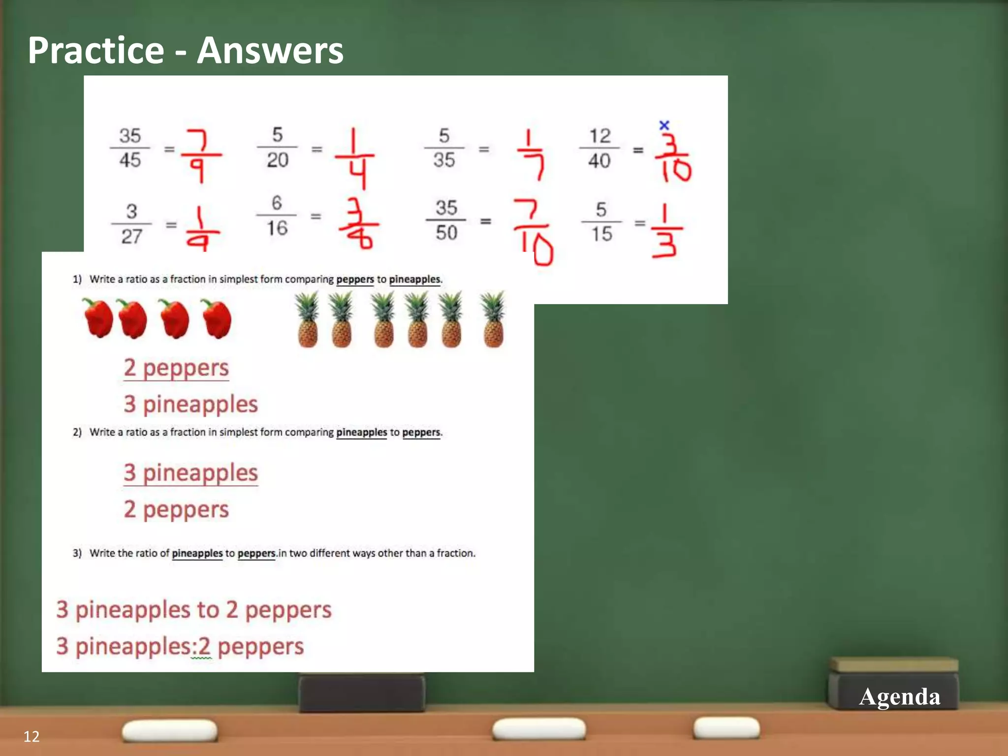 Practice - Answers
12
Agenda
 